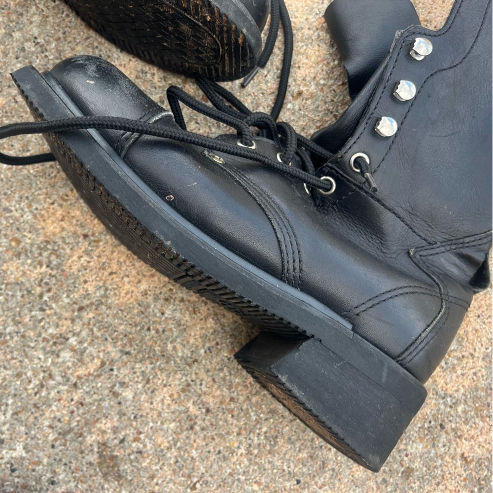 Harley Davidson Black Leather Women's Boots - Picture 6 of 7
